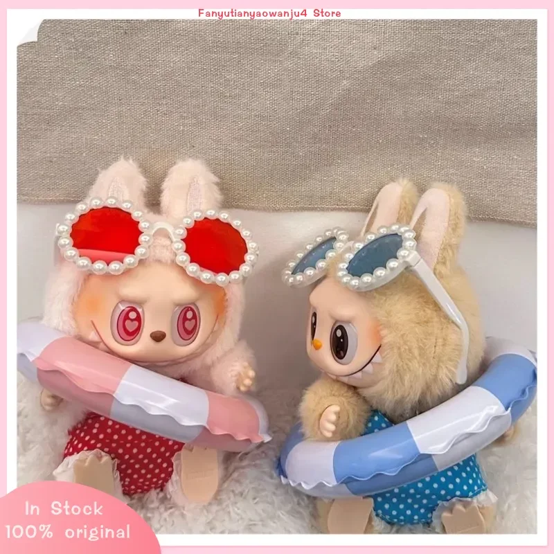 Labubu Ropa accesorios para Ropa Ropa 10cm muñeca de algodón Bjd traje de baño gafas playa buceo tabla de surf bolsa de paja paños