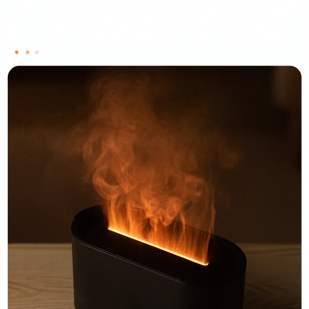 Flame Essential Oil Diffuser Ultrasonic Air Humidifier Smart Timer Mist Machine Silent Protection For Home Bedroom