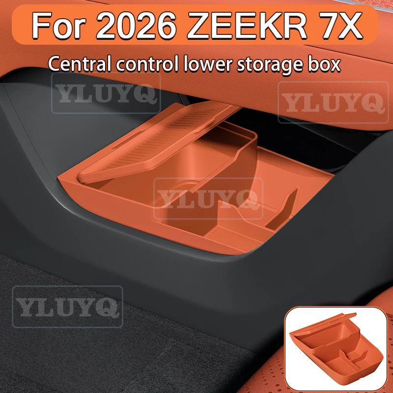 

NEW Zeekr 7X Car Center Console Lower Storage Box Silicone Layer Organizer Car Accessories