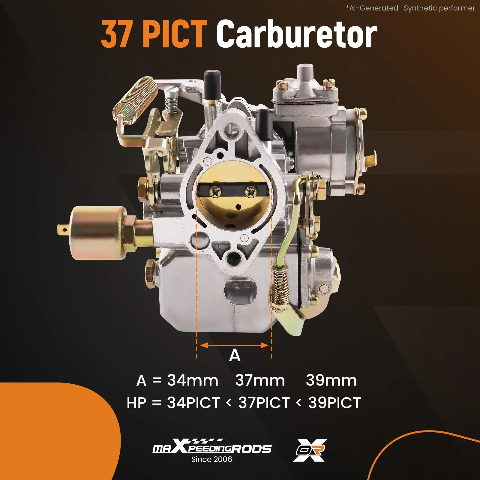 Carburetor 37 Pict-3 for VolksWagen VW Beetle Transporter 1600cc 113129031K 37mm