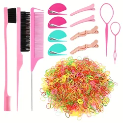 1500 mini rubber bands,4 rubber band cutters for hair,5 hair tool sets,4 alligator clips for women and girls hair accessories