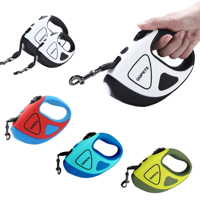 

3M 5M LED Dog Leash for Small Medium Large Dogs Puppy Strong Nylon Automatic Retractable Pet Leashes for Outdoor Walking Running