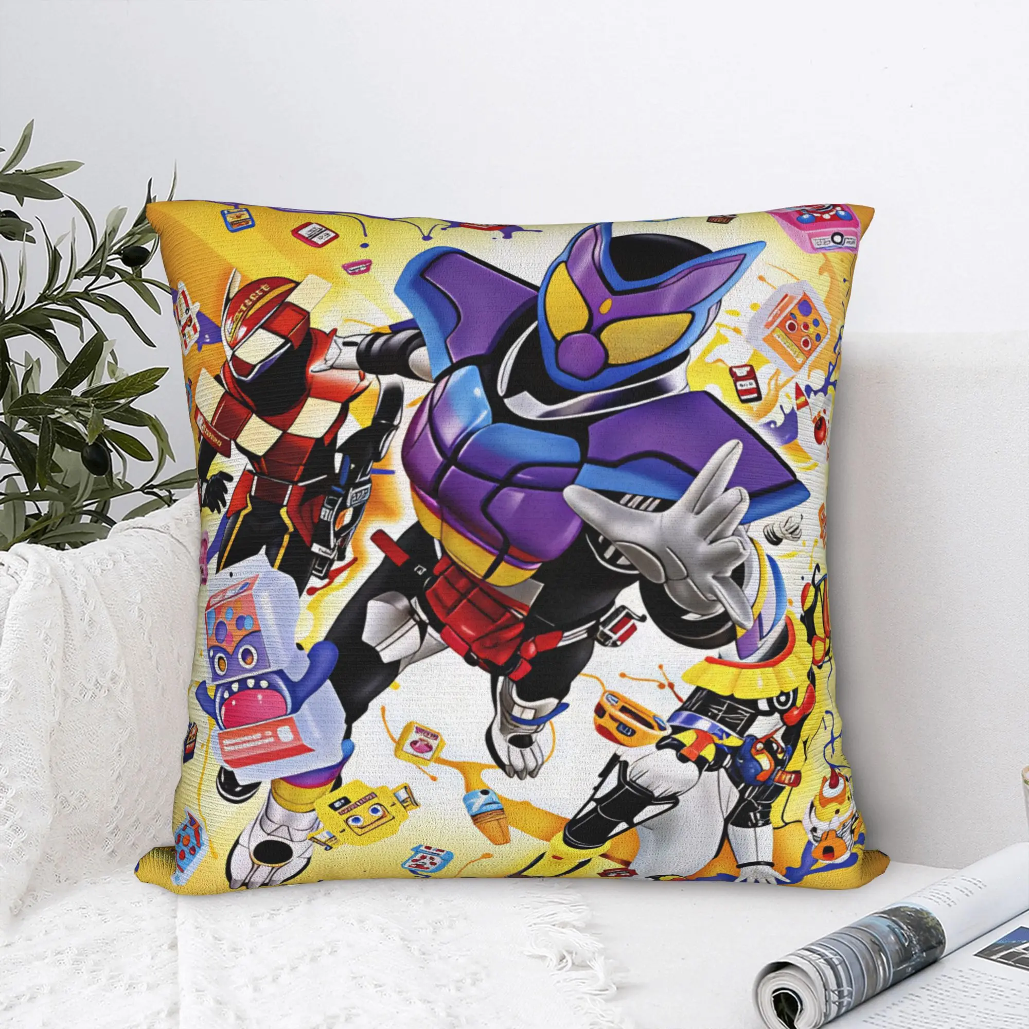 Kamen Rider  Pillow Case  Print Pillow Cover For Couch Sofa Bedroom Kawaii Cushion Cover