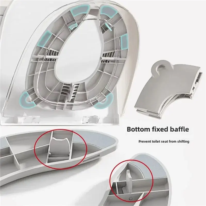 A41I كرسي حوض للأطفال/حصيرة قابلة للطي مرحاض محمول للأطفال كارتون للسفر في الهواء الطلق فندق دائرة جلوس مريحة #5