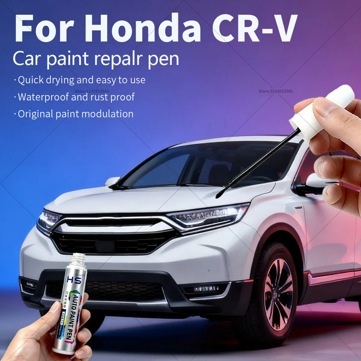 

Car Paint Repair Pen For Honda CR-V Touch Up Scratch Remover DIY Auto Accessories Black NH731P White BlueRed R500P Gold Green