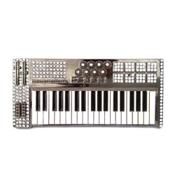 Clavier électronique de Piano avec strass, nouvelle mode, série musicale, grande boucle en métal pour ceintures, accessoires de bricolage, cadeaux