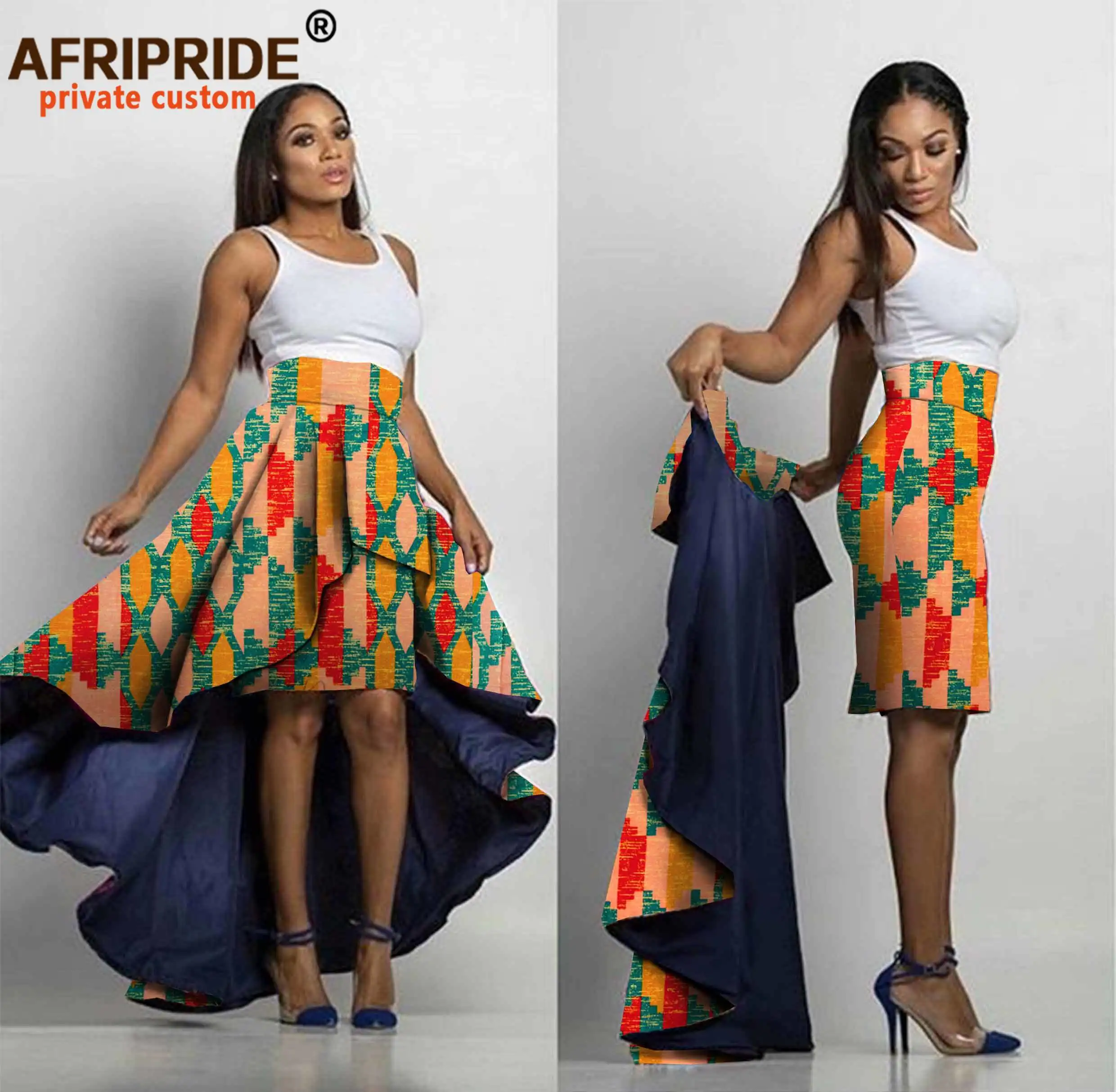 2024 Set di gonne africane per le donne Midi Pencil + gonna lunga a pieghe una gonna con due stili nuovo design speciale A722708