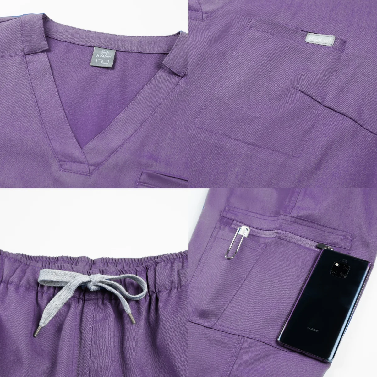 Medyczne elastanowe szpitalne kombinezony do szorowania Rozciągliwe, oddychające zestawy damskie Jogger Nursing Scrubs Uniforms