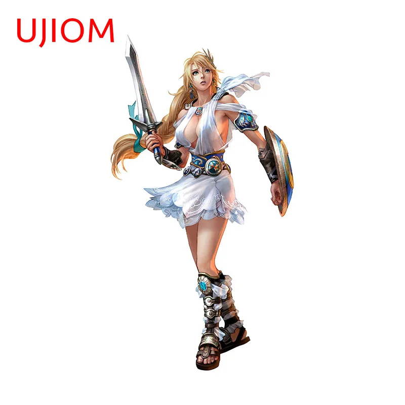 UJIOM 13cm X 7.1cm Soul Calibur Funny Cartoon Girl Wall Stickers Amusing Personality Decal Creativite Home Decoration Wallpapers