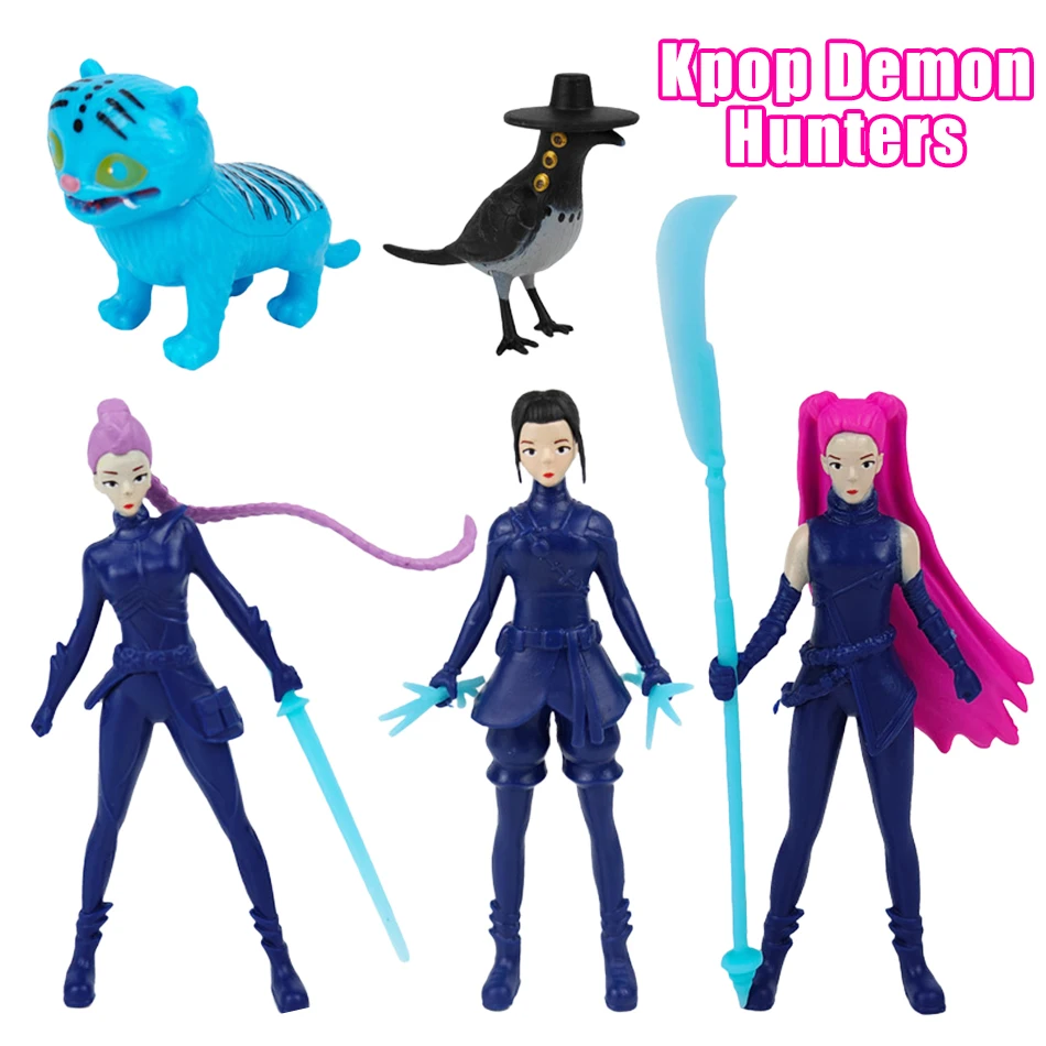 Figurki Kpop Demon Hunters, figurki Demon Hunters, model PVC, kolekcjonerskie figurki akcji z gier, dekoracja pokoju, zabawka urodzinowa dla dzieci