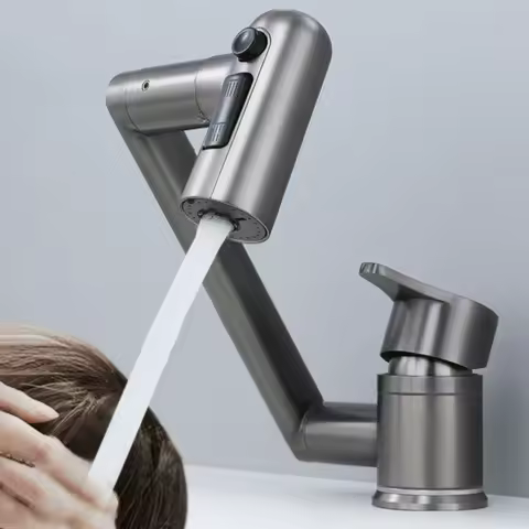 3-Mode Shower 360 Swivel Tap Easy To Install Folding Spout Design For Kitchen Sink Easy Installation Kitchen Faucet