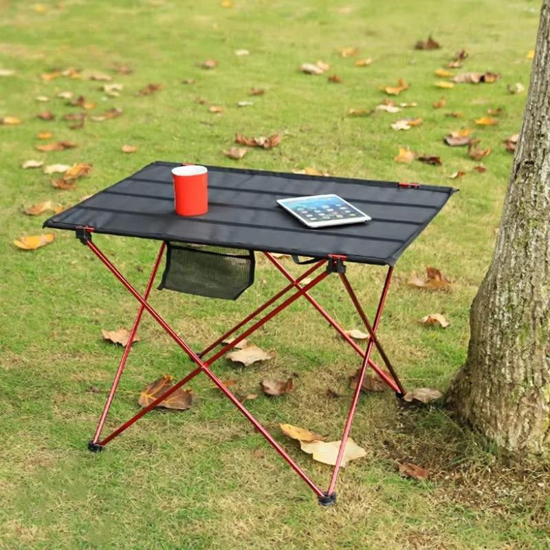 Moderno médio liga de alumínio dobrável quadrado mobiliário ao ar livre mesa portátil leve grande acampamento piquenique churrasco praia