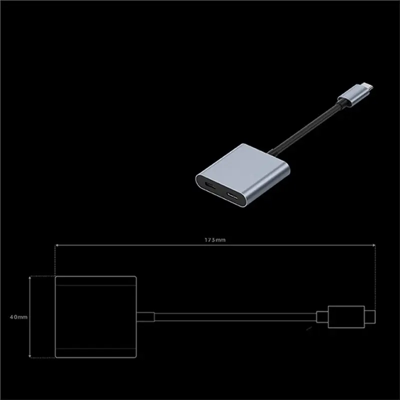 

USB-C Hub Adapter For Workstations And Switch Devices With Multi-Screen Support Video Playback And Charging Capabilities