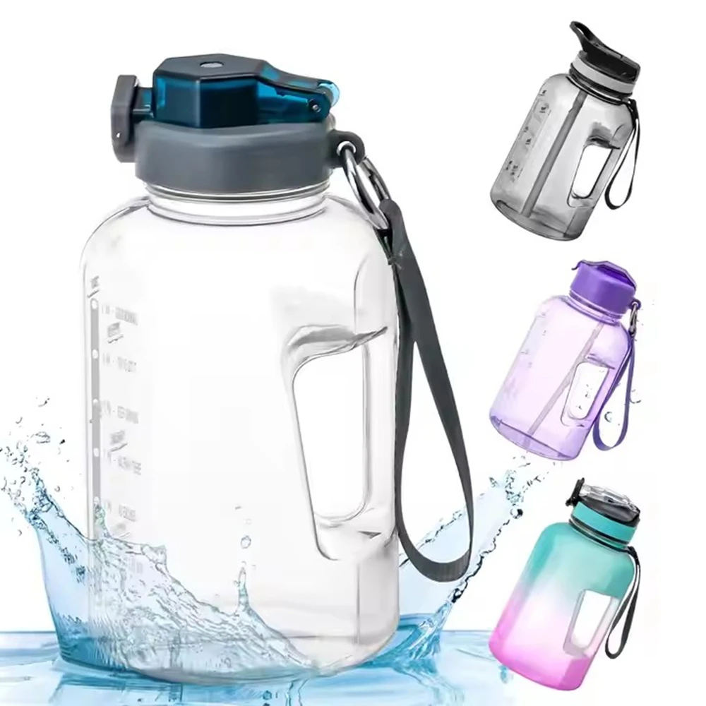 

Water Jug Motivational Time Marker Leak-Proof Plastic Drink water sports bottle Fall Refresh