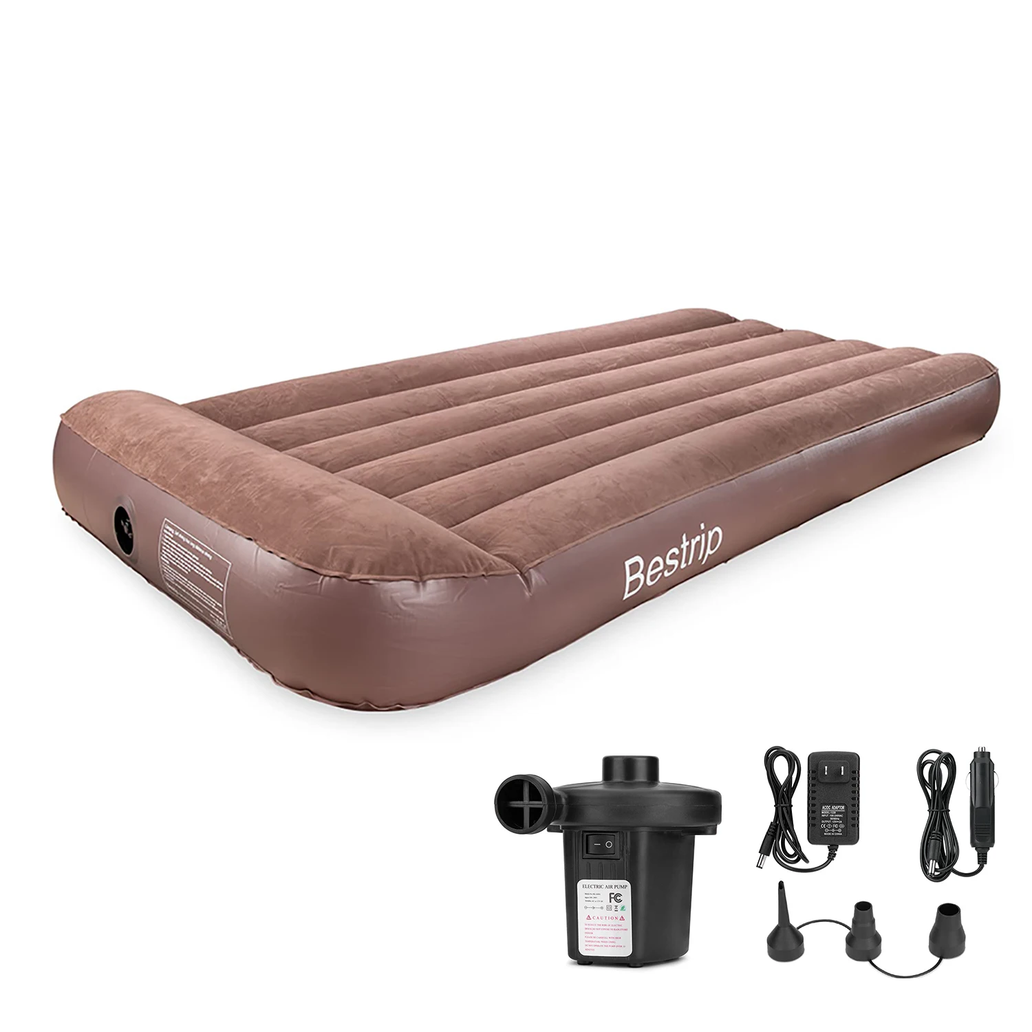 Bestrip Air Mattress Twin Size Inflatable Bed with Electric Air Pump Single Camping Blow Up Mattress, Camping Accessories