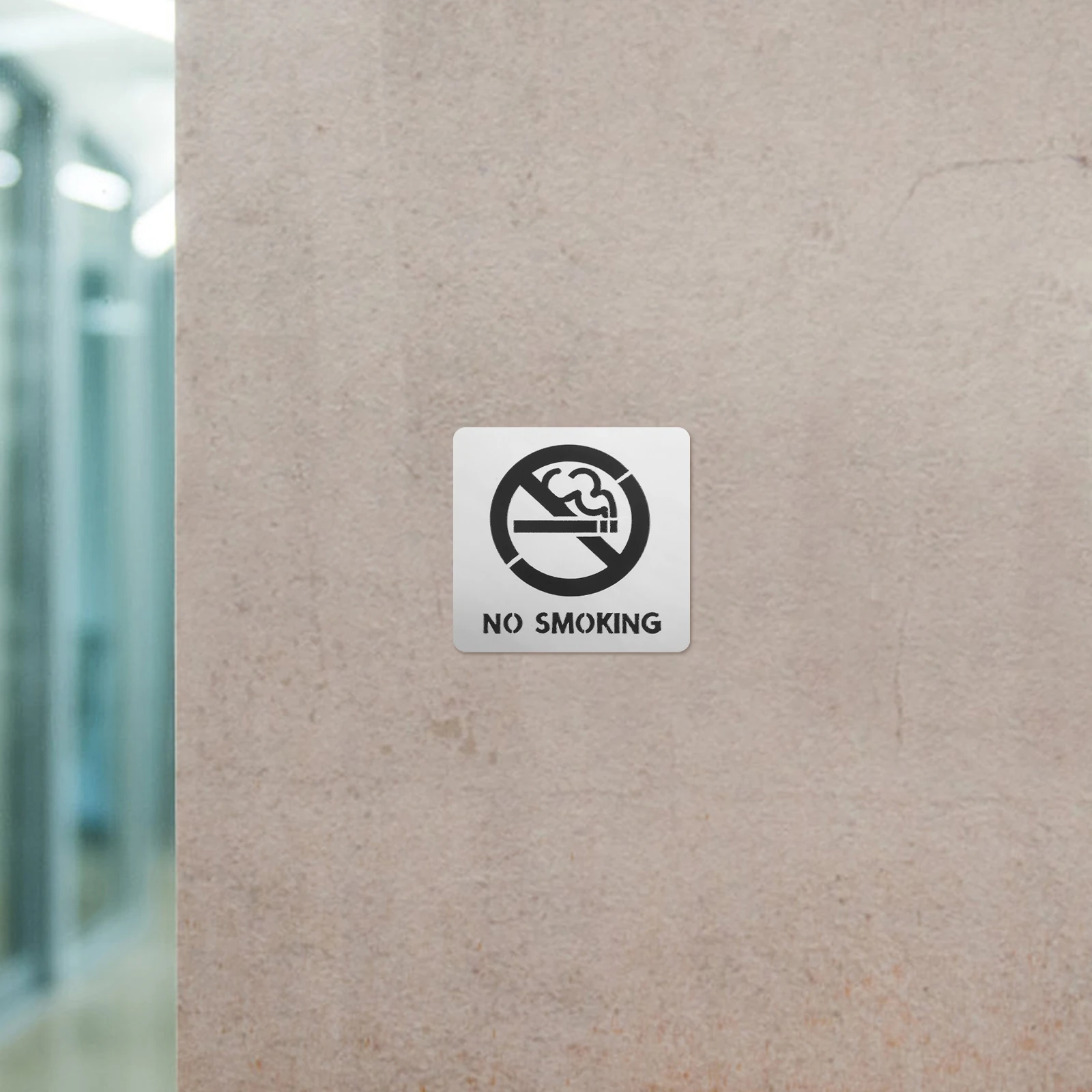 

No Smoking Sign Self Adhesive Public Restroom Bathroom Sticker Waterproof Business Hotels Signs Traffic Safety