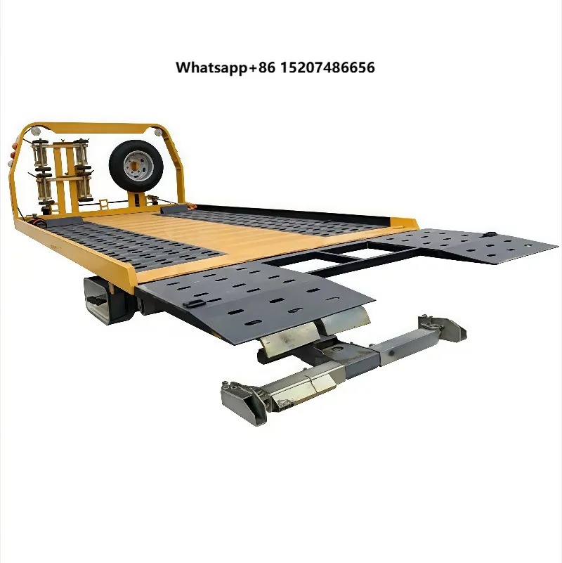 Custom Tow Truck Chassis Modification for One-to-Two Road Rescue Vehicles with 3-10 Ton Hydraulic Lifting Platform