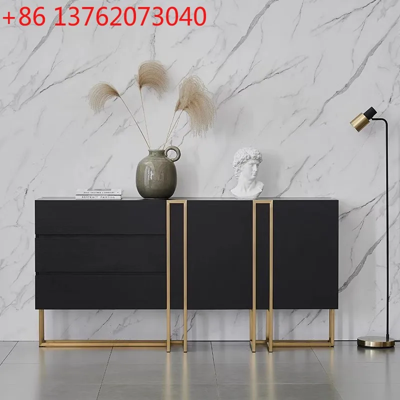 

Italian minimalist paint dining side solid wood porch cabinet multi-functional decorative locker