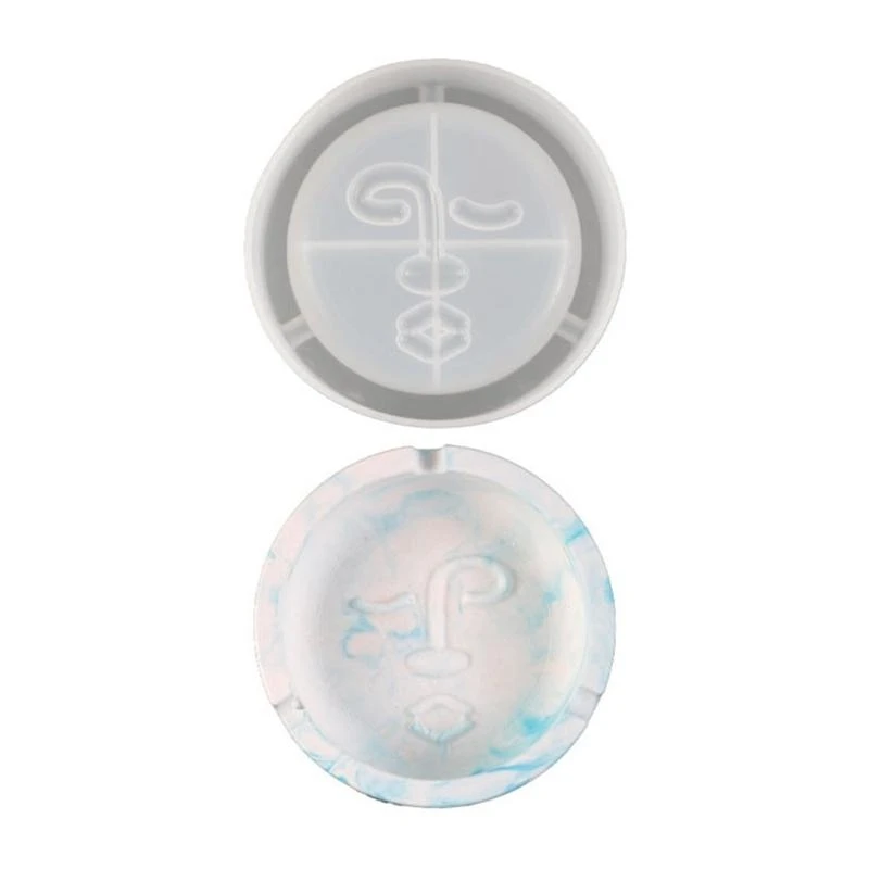 Silicone Casting Mold Human Face Ashtray Decoration Mould Ornament Making Moulds