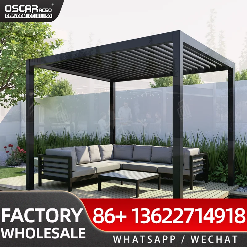 High Quality Steel Structure Outdoor System Kit Rustic Canopy and Gazebo with Pergola pergola
