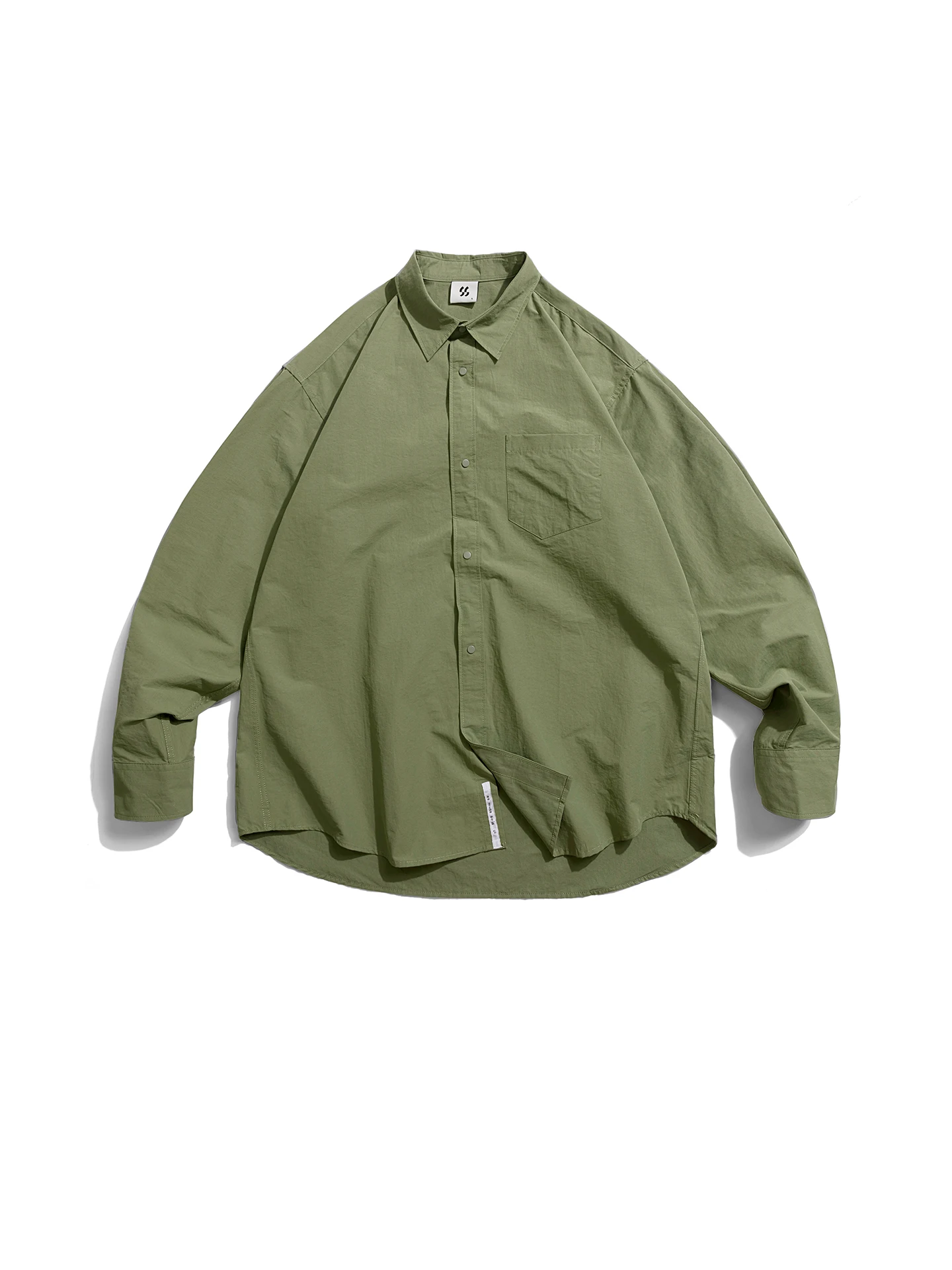 

Retro Japanese Sle Long Sve irt Men's Casual Loose Fit Pure Color Button up Coat Spring Season Couple's Faion