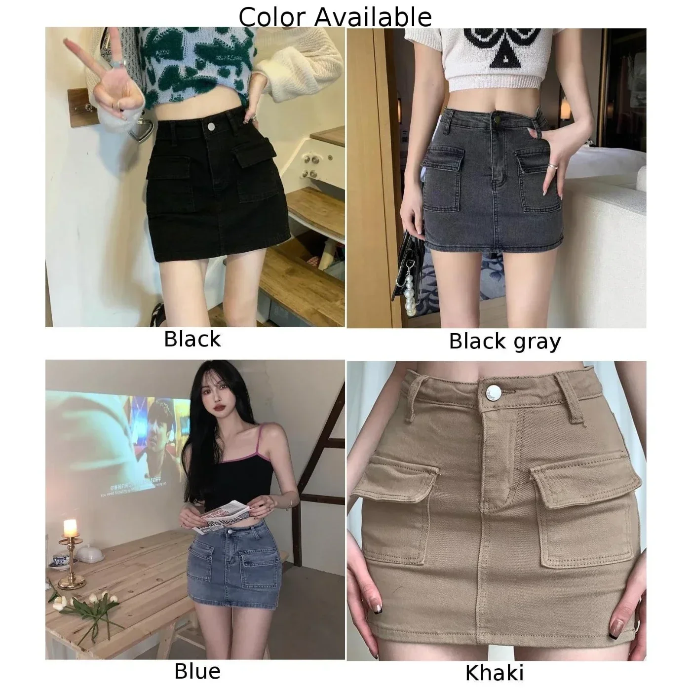 New Stylish Women Skirt Autumn Covers The Buttocks Female High Elasticity Regular Skirt For Women Solid Color Spring