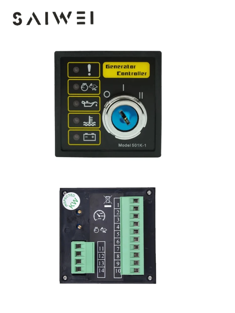 

Dse501k Generator Controller Unit Replacement Manual Key Start Control Panel Module Dse 501 Engine Parts