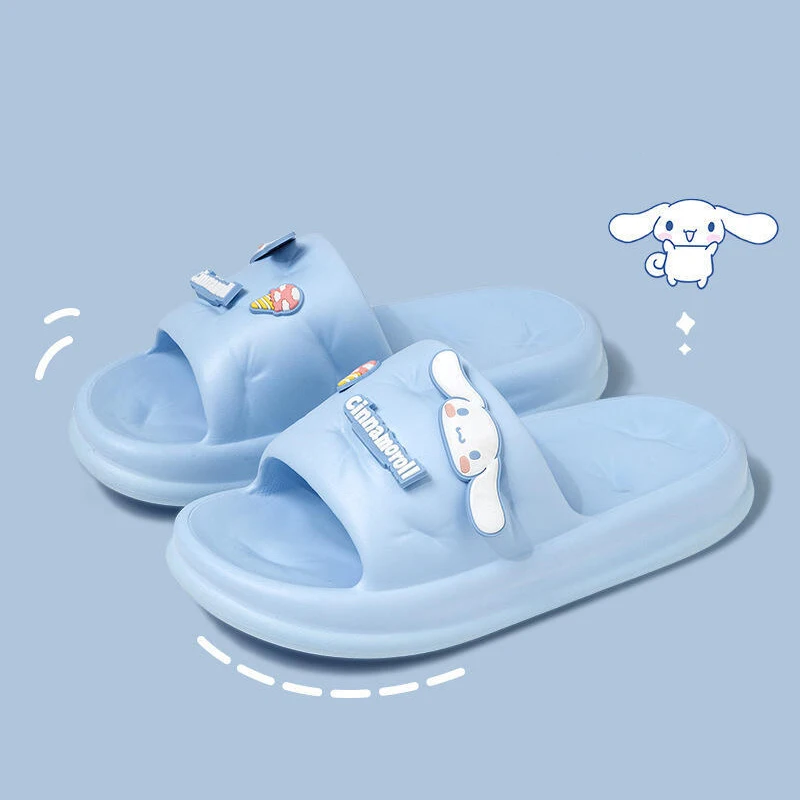 Sanrio Hello Kitty Slippers Shoes Cute Kuromi Cinnamoroll My Melody Women Summer Non Slip Bathroom Shower Slippers Beach Shoes