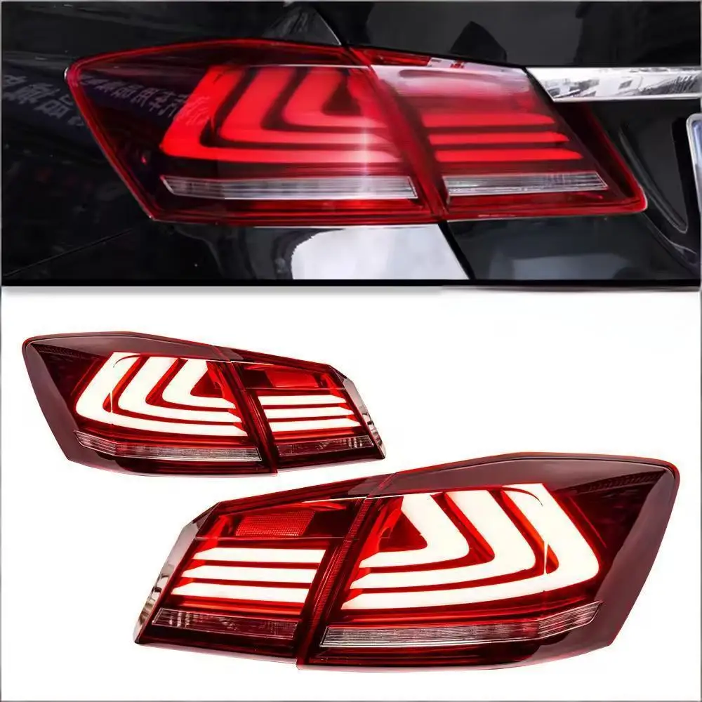 For 9th Generation Accord Tail Light Assembly 30W LED Sequential Turn Signal Running Lights Brake Lights