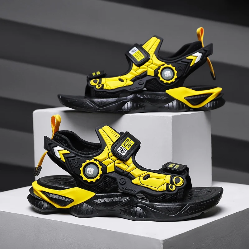 

New Kids Summer Beach Cute Printing Boys Sandals Comfortable Breathable Non-slip Children's Shoes