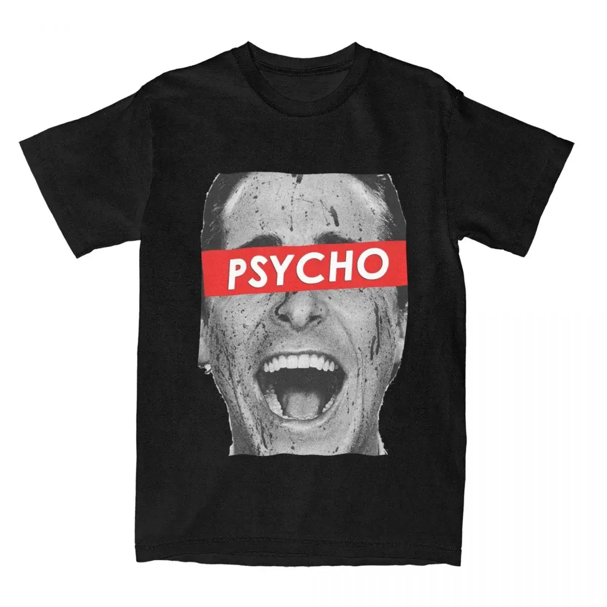 Psycho Patrick Batemans Shirt Stuff for Men Women Cotton Awesome Christian Bale Tees Short Sleeve Tops Plus Size