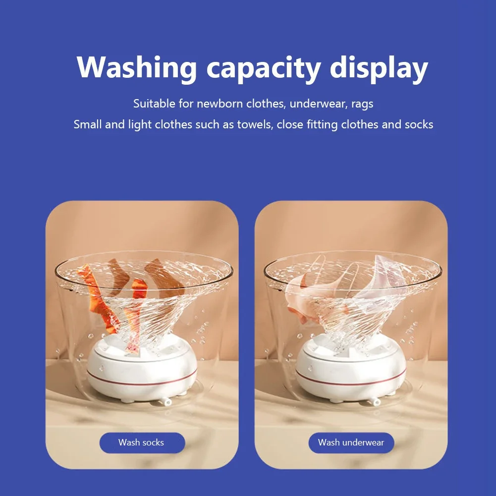 Cleaning Washing Machine High-power Turbo Washing Machine Low Noise Design Intelligent Timing  Intimate Clothes Socks Towels