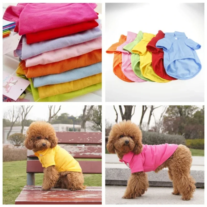 Pet Clothing Solid Color Simple Style Dog Clothes Cat Clothes Cotton Cute Pet Clothes Pet Supplies Dog Accessories Dog Jacket