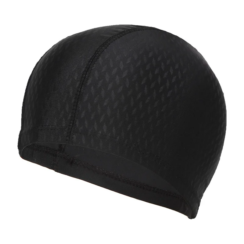 Men Fabric Swim Cap Large Size Comfort No Tight Pressure Ear Protection Fashion Adult Swimming Hat Quick Dry Lightweight Durable