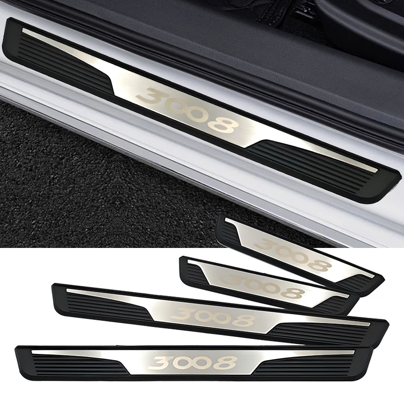 Per Peugeot 3008 2021 2020 2019 2018 2017 Piatto Dello Scuff Davanzale della Porta Soglia Pedale di