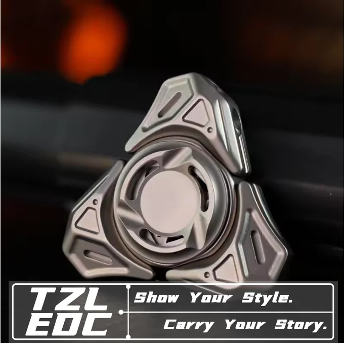 EDC Stainless steel hellhound armor opening fingertip gyro EDC decompression toy to pass the time boring decompression artifact