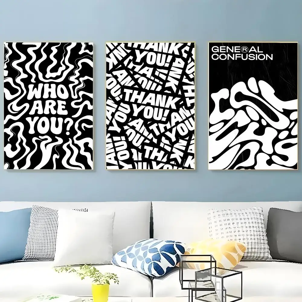 Surreal Fluid B-Blob Abstract Liquid Grotesque Waves Poster Creative Indoor Decorative Artwork & Modern Home Decor