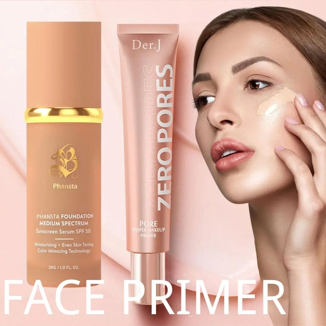 قاعدة مكياج الوجه كريم أساس سائل بيونيك مسام غير مرئية مرطب للوجه برايمر للتحكم في الزيوت مستحضرات تجميل خافي عيوب البشرة ناعمة