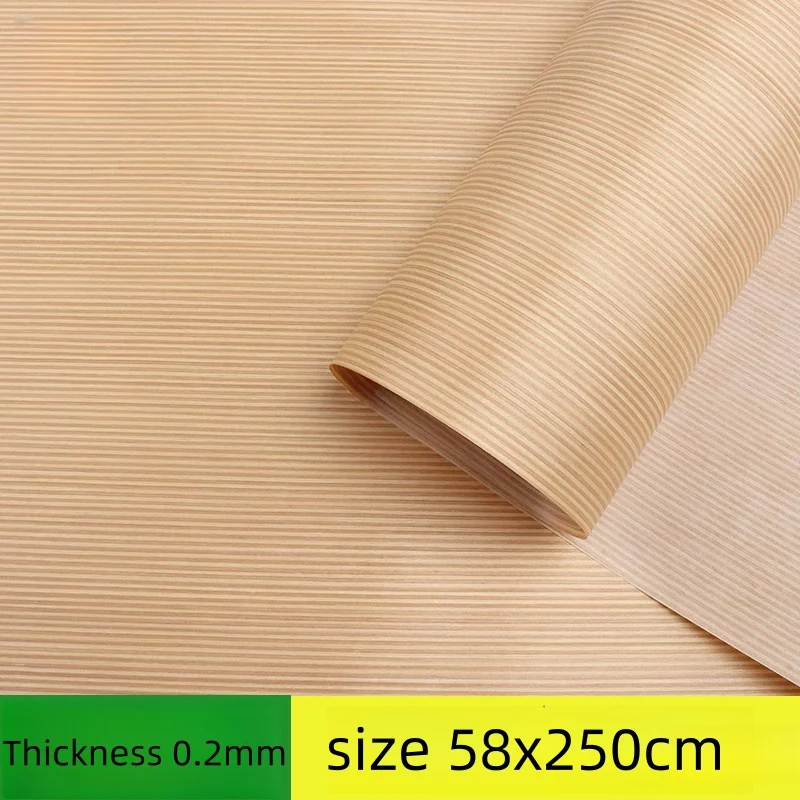 White cork wood Solid wood veneer Decoration Renovation Hotel Decoration panel Handmade veneer58x250cm Thickness 0.2mm