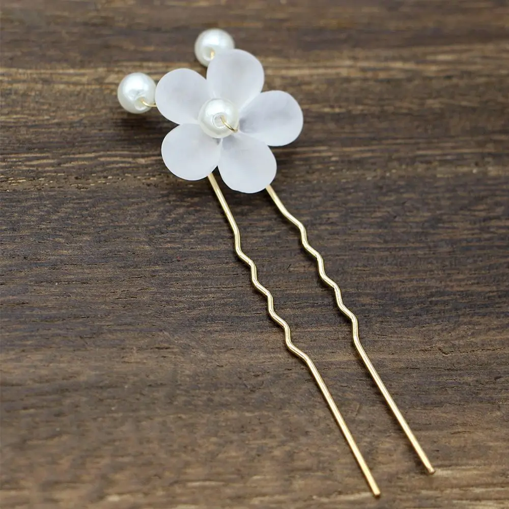 Tocado de boda de disco en forma de U de perlas, herramientas de peinado de cabello, flor en forma de U, horquilla de flores, horquilla de perlas, Tiara nupcial