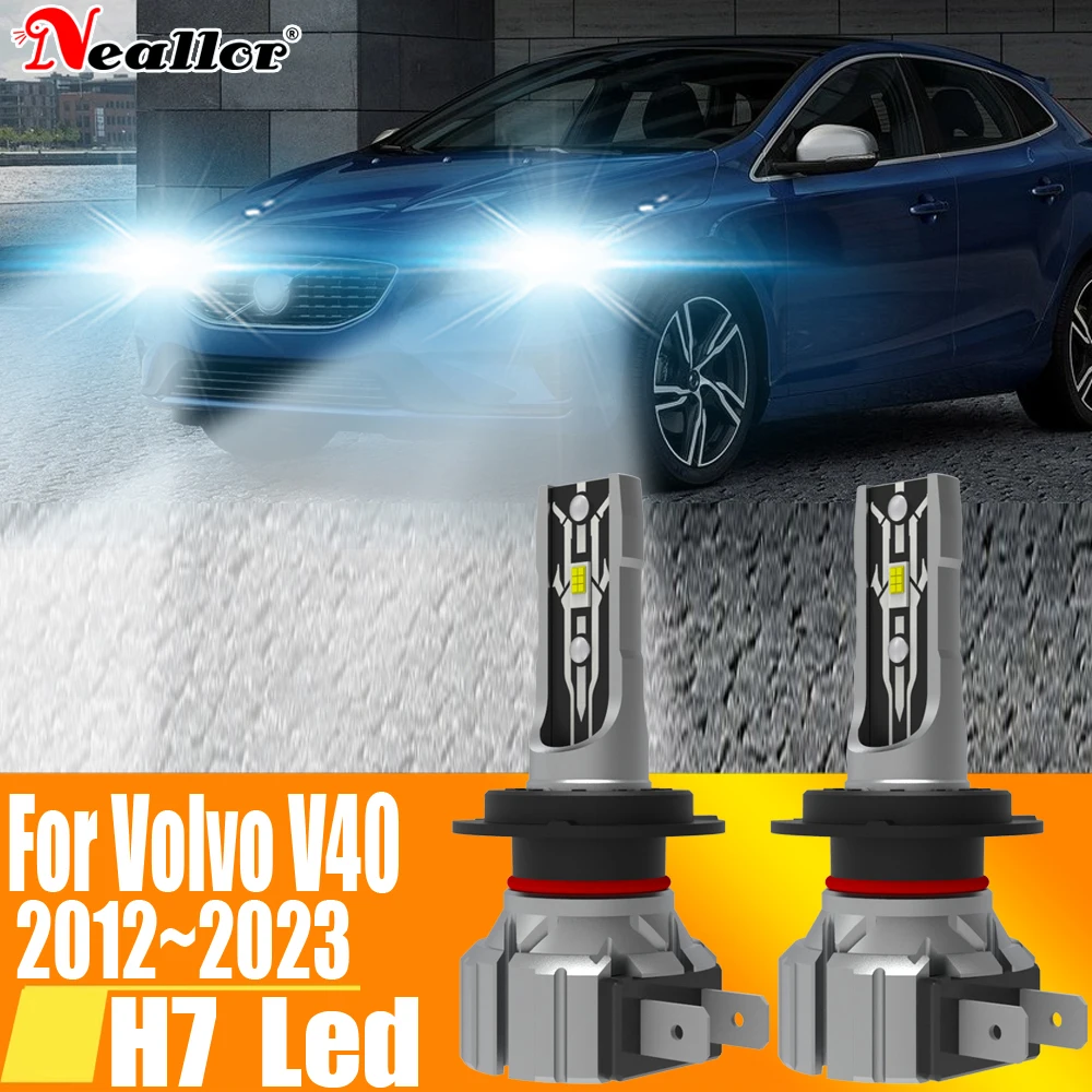 

2 шт., Автомобильные светодиодные лампы H7 12 В 55 Вт для Volvo V40 2012 ~ 2023
