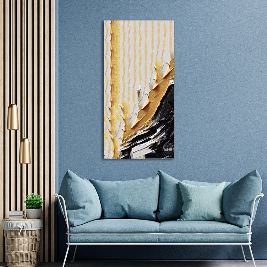 لوحات زيتية للسكين، صورة الانطباعات التجريدية القماشية، جدار فني للديكور، نسيج تصميم أكريليك بدون إطار، تصميم جديد