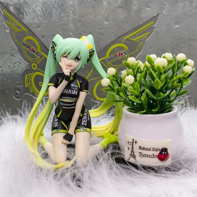 Hatsune Miku Figure Future Racing MIKU Butterfly Computer Case Desktop Ornaments Model Car Interior Decorations Children's Gifts