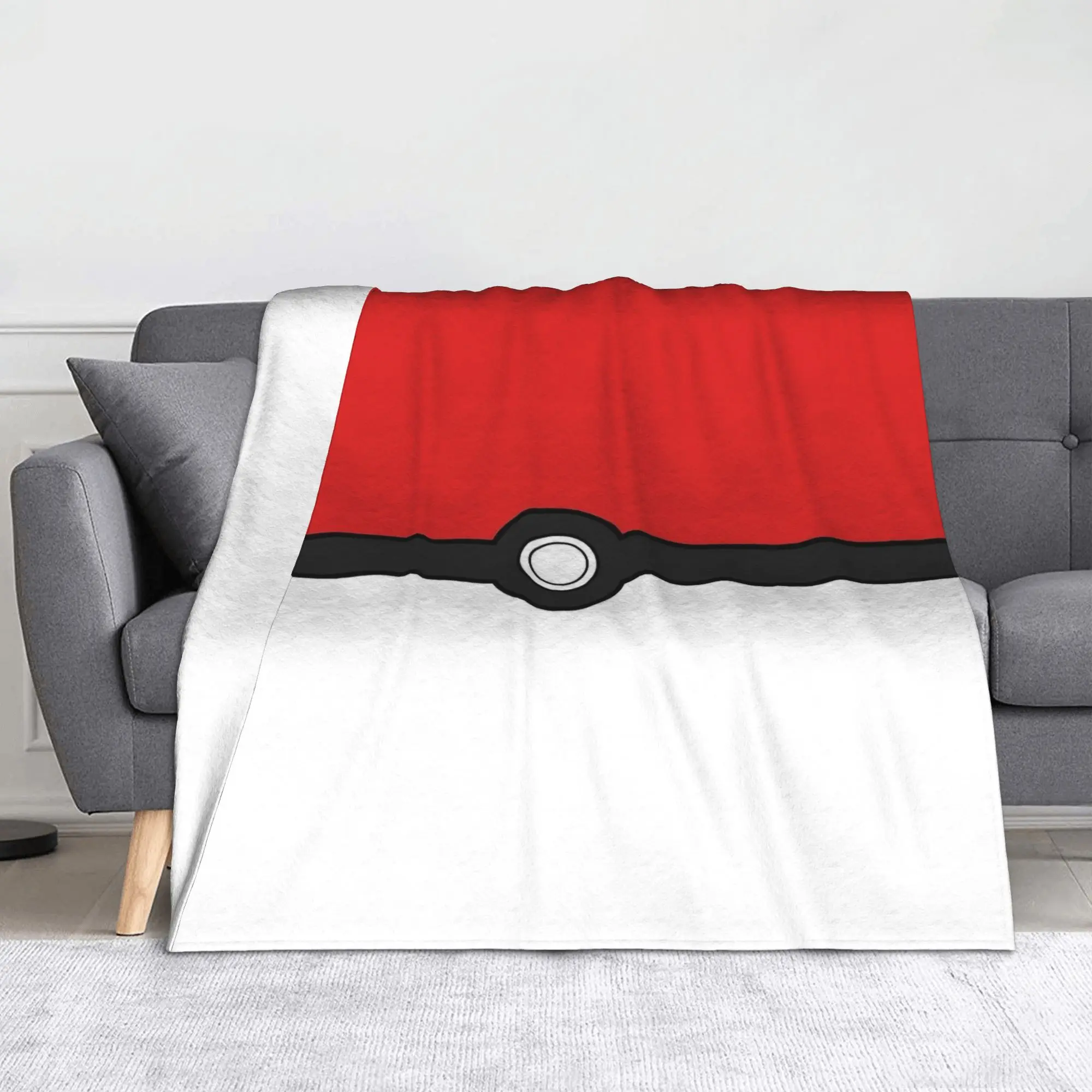 Mantas de franela de Anime Ball-Pi-ka-chu-Manta personalizada para cama, sofá, colchas de 200x150cm