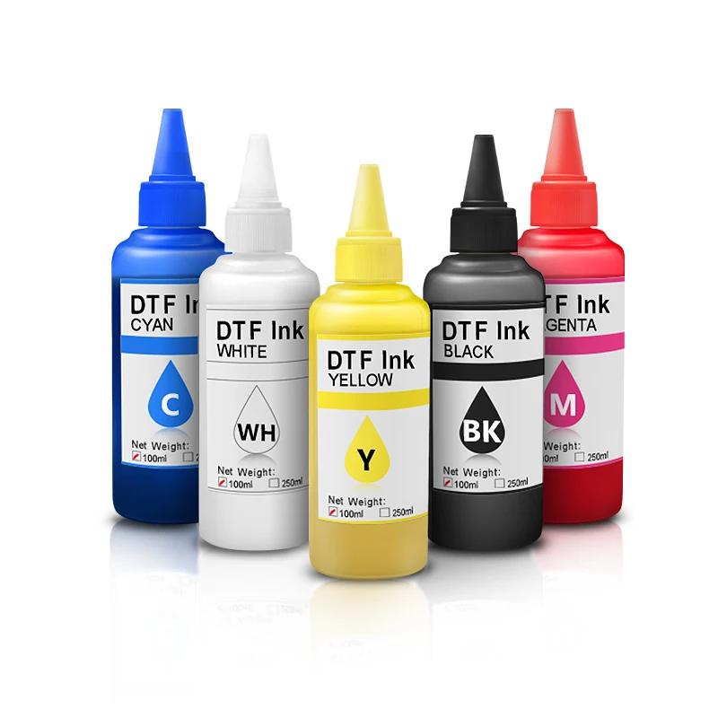 100ML DTF Ink 5 Colors Set Heat Transfer Ink For DTF Print Printer For Epson DTF L1800 1390 A3 A4 Film Printer Transfer Machine