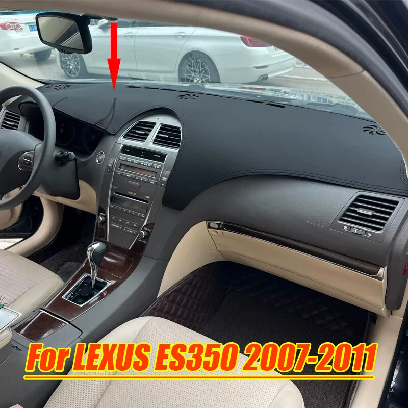 

Для LEXUS ES350 2007-11 кожаный защитный коврик для приборной панели, черный, новый