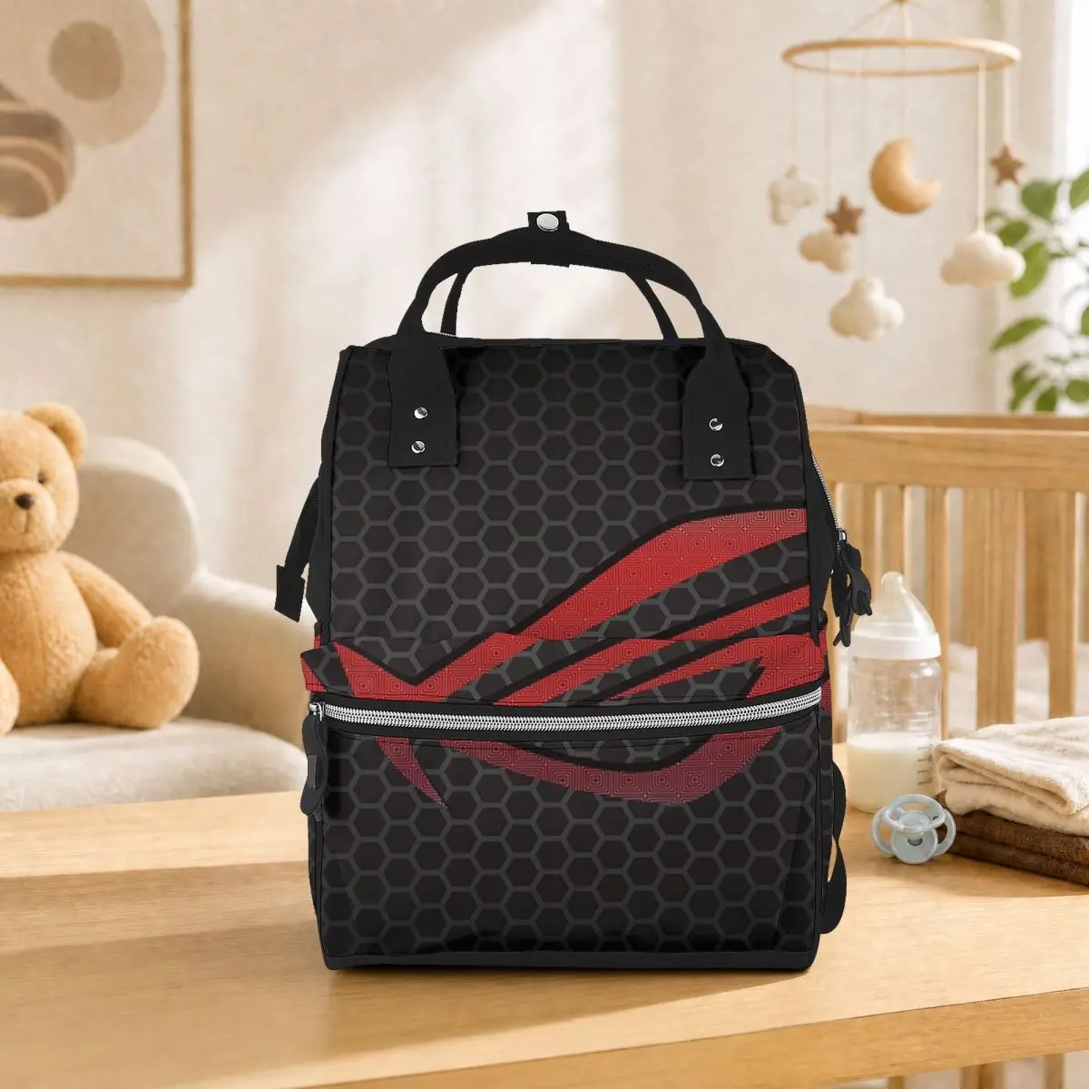 Asus Rog Future Hexagon Student Backpack School Bag Hiking Travel Daypack for Men Women Bookbag Shoulder Bags