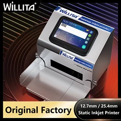 WILLITA Static Intelligent Inkjet Printer 5'' Color HD Touch Screen Support Printing Text Image Barcode Expiry Date Count