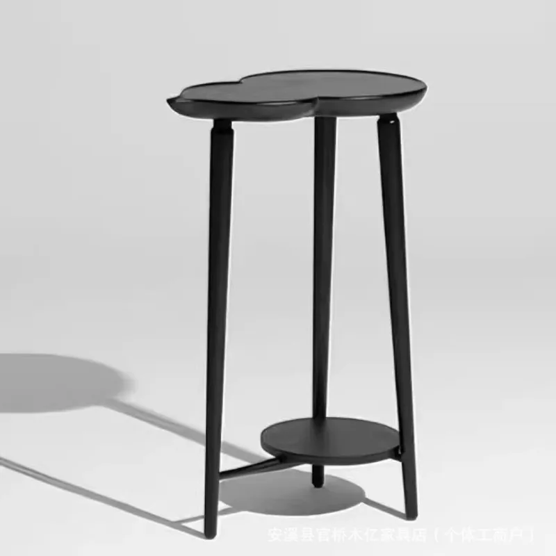 Nordic modern chipotle solid wood flower table new Chinese high-end ash wood living room floor rack incense table coffee table