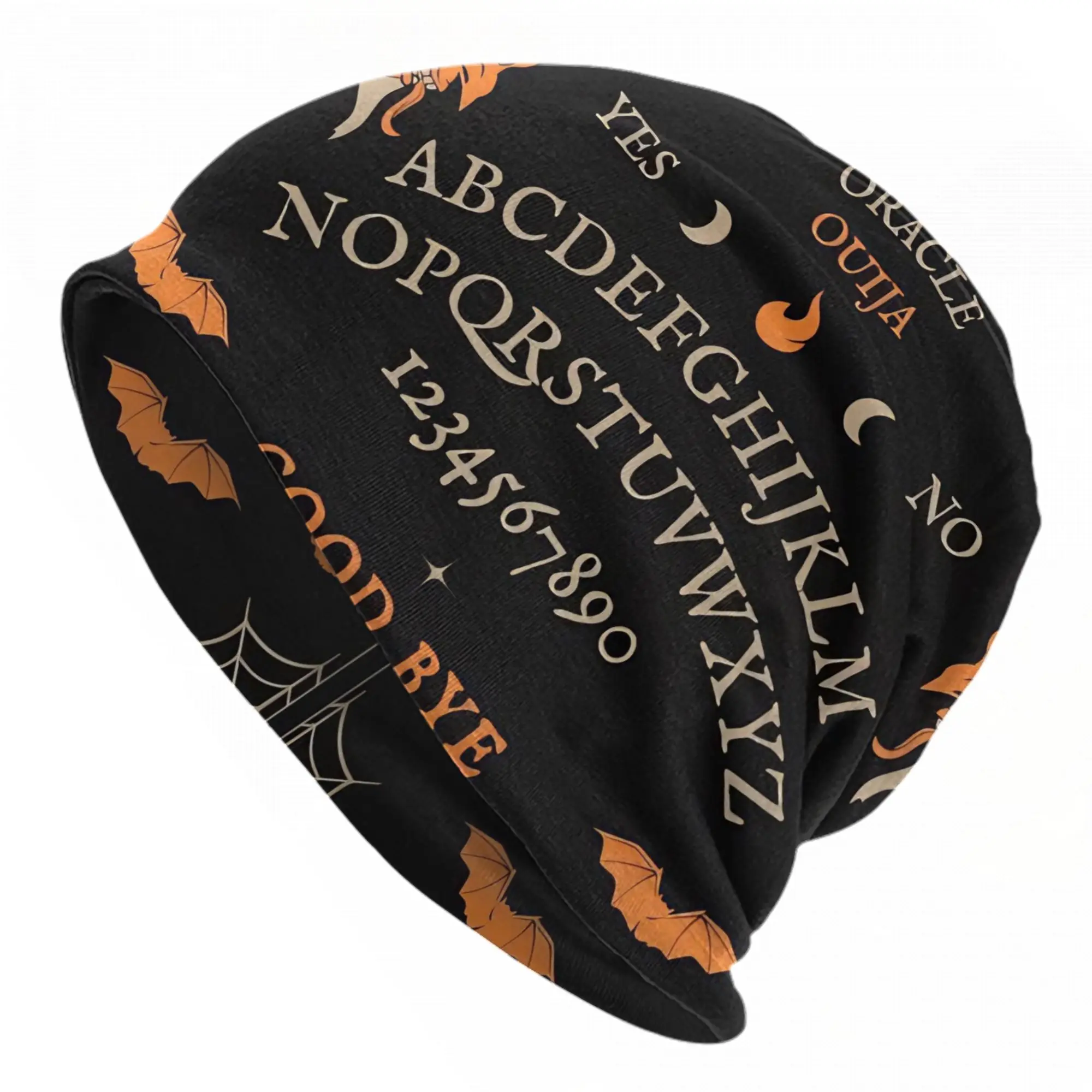 Mystical Ouija Board Skullies Beanies Hat Halloween Bat Hip Hop Men Women Outdoor Caps Warm Dual-use Bonnet Hats
